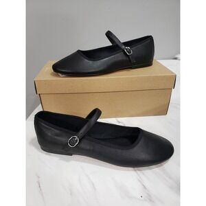 NEW Steve Madden Violette Flats Black Patent 8.5 Ballet Shoes WOmens Solid